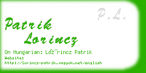 patrik lorincz business card